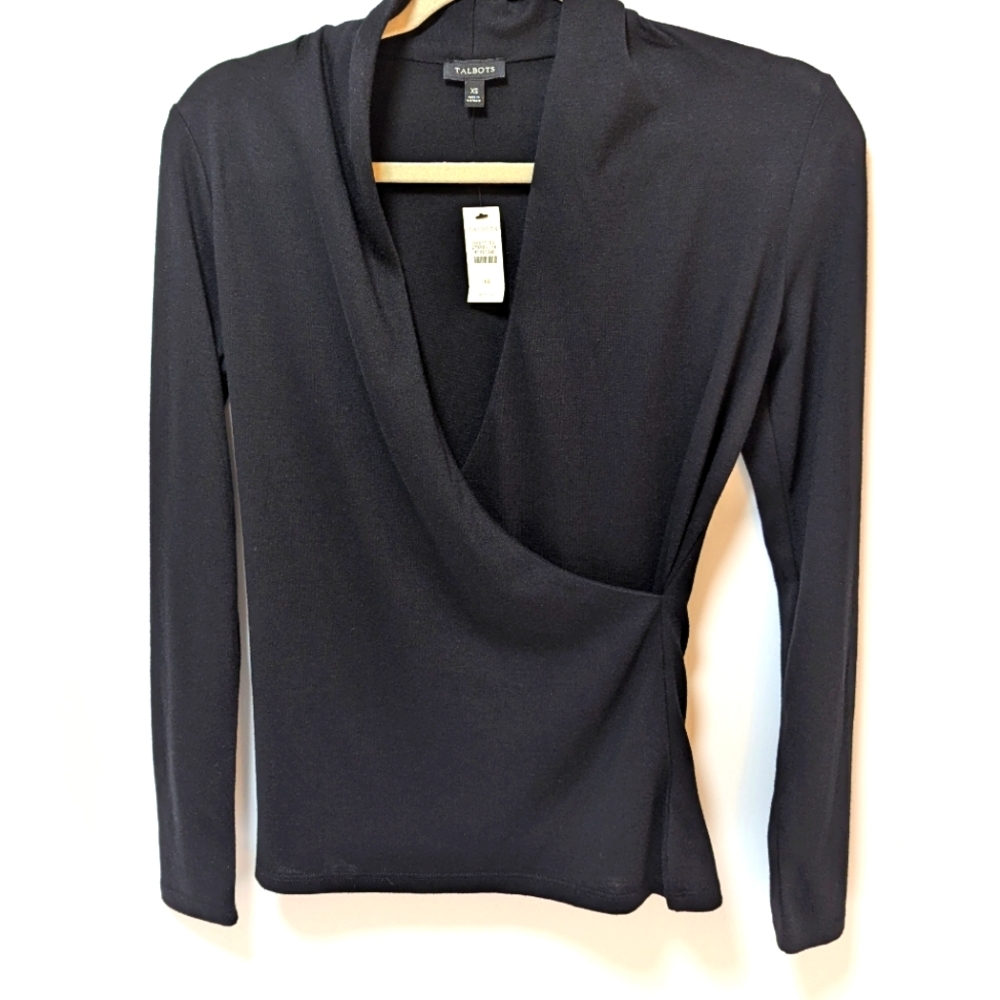 Talbot's Faux-wrap Blouse Size XS